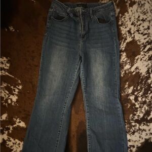 Distressed Blue Jeans